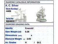 2.65ct Diamond & 0.28ct Emerald, Platinum Ship Brooch - Antique c.1910 (8 of 10) 2.65ct Diamond & 0.28ct Emerald, Platinum Ship Brooch - Antique c.1910 (8 of 10)
