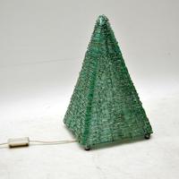 1960’s Vintage French Glass Pyramid Table Lamp (4 of 6) 1960’s Vintage French Glass Pyramid Table Lamp (4 of 6)