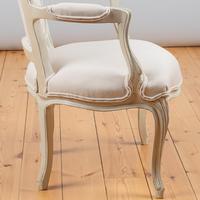 Pair of Large French Louis XV Style Painted Upholstered Armchairs (7 of 9) Pair of Large French Louis XV Style Painted Upholstered Armchairs (7 of 9)