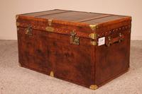 English Travel Chest in Leather - Early 20th Century (7 of 11) English Travel Chest in Leather - Early 20th Century (7 of 11)