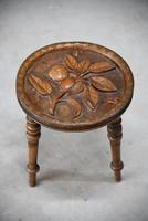 Carved Country Tripod Stool (5 of 9) Carved Country Tripod Stool (5 of 9)