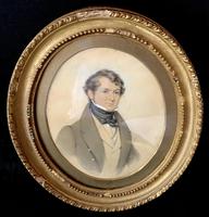 Antique Watercolour Sketch of a Gentleman in Oval Frame (2 of 3) Antique Watercolour Sketch of a Gentleman in Oval Frame (2 of 3)