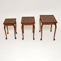 Antique Queen Anne Style Burr Walnut Nest of Tables (6 of 9) Antique Queen Anne Style Burr Walnut Nest of Tables (6 of 9)