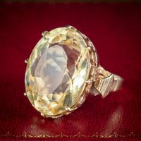 Vintage Citrine Cocktail Ring 9ct Gold Large 35ct Citrine Dated 1974 (2 of 6) Vintage Citrine Cocktail Ring 9ct Gold Large 35ct Citrine Dated 1974 (2 of 6)