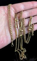 Antique Victorian Longuard Chain, Muff Chain Necklace (8 of 10) Antique Victorian Longuard Chain, Muff Chain Necklace (8 of 10)