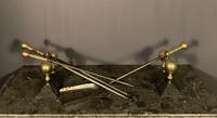 Fine looking early nineteenth century brass and steel fire tools (3 of 7) Fine looking early nineteenth century brass and steel fire tools (3 of 7)