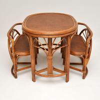 Vintage 1970's Bamboo & Rattan Games Table & Chairs (10 of 12) Vintage 1970's Bamboo & Rattan Games Table & Chairs (10 of 12)