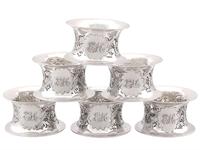 Sterling Silver Napkin Rings Set of Six - Antique Victorian 1897 (2 of 12) Sterling Silver Napkin Rings Set of Six - Antique Victorian 1897 (2 of 12)