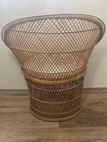 Vintage Boho Mid 20th Century Rounded Peacock Rattan Chair with Cushion (11 of 15) Vintage Boho Mid 20th Century Rounded Peacock Rattan Chair with Cushion (11 of 15)