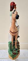 Pair of Antique English Victorian Staffordshire Pottery Figures of Mounted Jockeys ~ H 3312 / H 3313 (10 of 12) Pair of Antique English Victorian Staffordshire Pottery Figures of Mounted Jockeys ~ H 3312 / H 3313 (10 of 12)
