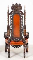 Superb Pair of Oak Throne Chairs (2 of 14) Superb Pair of Oak Throne Chairs (2 of 14)