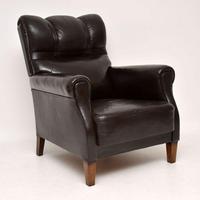 Pair of Antique Swedish Leather Armchairs (5 of 10) Pair of Antique Swedish Leather Armchairs (5 of 10)