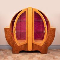 Walnut and Maple Art Deco Display Cabinet (9 of 9) Walnut and Maple Art Deco Display Cabinet (9 of 9)