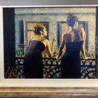 Fabian Perez Hand Embellished Artists Proof Print "Cenisientas of the Night" with Certificate of Authenticity (2 of 6) Fabian Perez Hand Embellished Artists Proof Print "Cenisientas of the Night" with Certificate of Authenticity (2 of 6)
