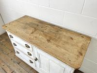 Distressed Antique Pine Cupboard with Painted Base (5 of 10) Distressed Antique Pine Cupboard with Painted Base (5 of 10)