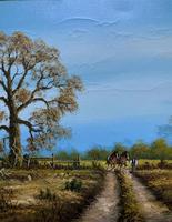 Original 1960s Vintage Antique Country Equestrian Farming Landscape Oil Painting (7 of 11) Original 1960s Vintage Antique Country Equestrian Farming Landscape Oil Painting (7 of 11)