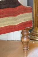 Antique Oak Chair with Multicoloured Afghan Kelim (9 of 9) Antique Oak Chair with Multicoloured Afghan Kelim (9 of 9)