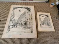 Hanslip Fletcher Original Pen & Ink Drawing & another Lithograph- London Scene 1928 (3 of 9) Hanslip Fletcher Original Pen & Ink Drawing & another Lithograph- London Scene 1928 (3 of 9)