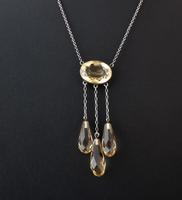 Antique Citrine Drop Necklace, Art Nouveau (3 of 11) Antique Citrine Drop Necklace, Art Nouveau (3 of 11)