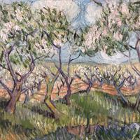 Impressionist Artist Gaussen - Oil on Board - Olive Trees c.1945 (2 of 9) Impressionist Artist Gaussen - Oil on Board - Olive Trees c.1945 (2 of 9)