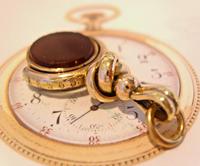 Pocket Watch Chain Fob Swivel Large 10ct Rose Gold Filled Victorian 1890s
