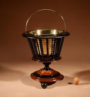 Beautiful Walnut & Ebonised Tea Stove Bucket / Peat Bucket Jardinière