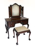 Chippendale Mahogany Style Dressing Table 1920s