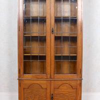 Oak Leaded Glazed Bookcase Arts & Crafts (2 of 10) Oak Leaded Glazed Bookcase Arts & Crafts (2 of 10)