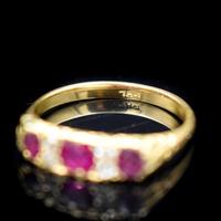 Antique Ruby & Old Cut Diamond 18ct 18K Yellow Gold Scroll Ring (9 of 9) Antique Ruby & Old Cut Diamond 18ct 18K Yellow Gold Scroll Ring (9 of 9)