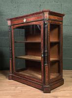 Superb ebonized and amboyna glazed pier cabinet (6 of 8) Superb ebonized and amboyna glazed pier cabinet (6 of 8)