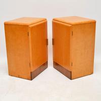 1930’s Pair of Art Deco Maple & Walnut Bedside Cabinets (2 of 9) 1930’s Pair of Art Deco Maple & Walnut Bedside Cabinets (2 of 9)