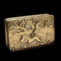 Georgian Solid Silver Gilt Snuff Box With Spectacular Fox Hunting Scene - Edward Smith 1832 (19 of 22) Georgian Solid Silver Gilt Snuff Box With Spectacular Fox Hunting Scene - Edward Smith 1832 (19 of 22)