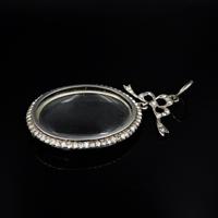 Antique Edwardian Old Cut Paste Sterling Silver Glass Shaker Bow Locket Pendant (7 of 7) Antique Edwardian Old Cut Paste Sterling Silver Glass Shaker Bow Locket Pendant (7 of 7)