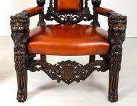Superb Pair of Oak Throne Chairs (12 of 14) Superb Pair of Oak Throne Chairs (12 of 14)