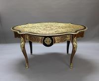 French Napoleon III Louis XV Style Boulle Writing or Centre Table (2 of 16) French Napoleon III Louis XV Style Boulle Writing or Centre Table (2 of 16)
