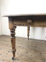Antique Pine Farmhouse Kitchen Table with Drawer (12 of 13) Antique Pine Farmhouse Kitchen Table with Drawer (12 of 13)