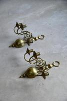 Pair of Dutch Style Brass 3 Branch Wall Candle Sconce (4 of 13) Pair of Dutch Style Brass 3 Branch Wall Candle Sconce (4 of 13)