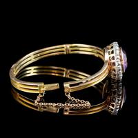 Antique Victorian Amethyst Diamond Bangle 15ct Gold c.1880 (3 of 7) Antique Victorian Amethyst Diamond Bangle 15ct Gold c.1880 (3 of 7)