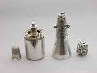 Victorian Novelty Silver Combined Scent Bottle, Sewing Etui & Vinaigrette Champagne Bottle (6 of 20) Victorian Novelty Silver Combined Scent Bottle, Sewing Etui & Vinaigrette Champagne Bottle (6 of 20)