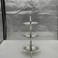 Edwardian Silver Plate Three Tier Cake Stand Fenton Brothers c.1900 (4 of 9) Edwardian Silver Plate Three Tier Cake Stand Fenton Brothers c.1900 (4 of 9)