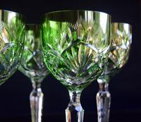 5 Green Hock Glasses Bohemian 1960 (3 of 5) 5 Green Hock Glasses Bohemian 1960 (3 of 5)