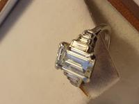 Vintage Deco Design 2.81 Carat Emerald Cut Diamond & Platinum Ring (6 of 10) Vintage Deco Design 2.81 Carat Emerald Cut Diamond & Platinum Ring (6 of 10)