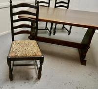 Oak Refectory Table with Set of 4 Chairs (2 of 8) Oak Refectory Table with Set of 4 Chairs (2 of 8)