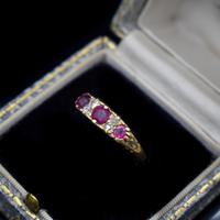 Antique Ruby & Old Cut Diamond 18ct 18K Yellow Gold Scroll Ring (3 of 9) Antique Ruby & Old Cut Diamond 18ct 18K Yellow Gold Scroll Ring (3 of 9)