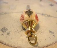 Antique Pocket Watch Chain Fob 1890s Victorian Large Brass & Bone Gambling Fob (7 of 9) Antique Pocket Watch Chain Fob 1890s Victorian Large Brass & Bone Gambling Fob (7 of 9)