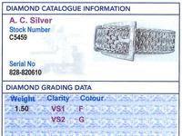 1.50ct Diamond & 18ct White Gold Bracelet - Vintage French c.1940 (9 of 10) 1.50ct Diamond & 18ct White Gold Bracelet - Vintage French c.1940 (9 of 10)
