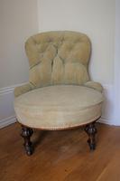 Late 19th Century Button Back Nursing Chair (6 of 10) Late 19th Century Button Back Nursing Chair (6 of 10)