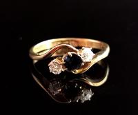 Antique Diamond & Sapphire Crossover Ring, 18ct Gold (10 of 12) Antique Diamond & Sapphire Crossover Ring, 18ct Gold (10 of 12)
