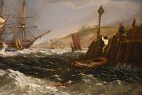 Oil Painting by William Broome of Ramsgate "Coastal Shipping" (4 of 7) Oil Painting by William Broome of Ramsgate "Coastal Shipping" (4 of 7)