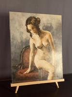 Mid Century Signed Oil on Canvas Female Nude (3 of 6) Mid Century Signed Oil on Canvas Female Nude (3 of 6)